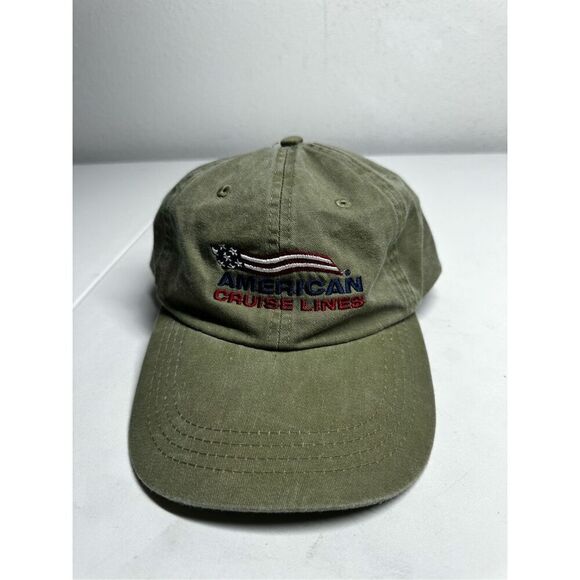 American Cruise Lines Cap Hat Adult Adjustable Green Cotton Port & Company - Picture 1 of 7